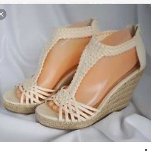 cream colored wedges