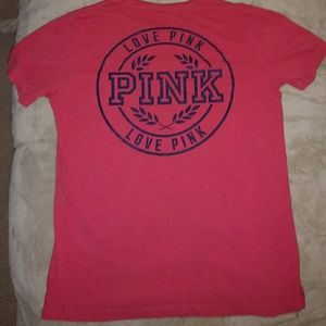 VS Pink oversized boyfriend tee sz large 100% Cott