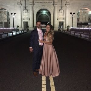 Two Birds bridesmaid dress