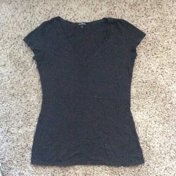 Express Black V-neck Hourglass Tee -Medium