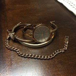Anne Klein Watch/Bangle Set