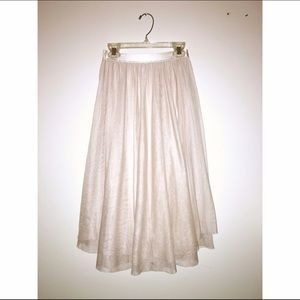 Tea Length Tulle Skirt in blush