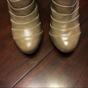 Dollhouse Taupe Leather Booties
