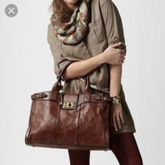 fossil leather weekender bag