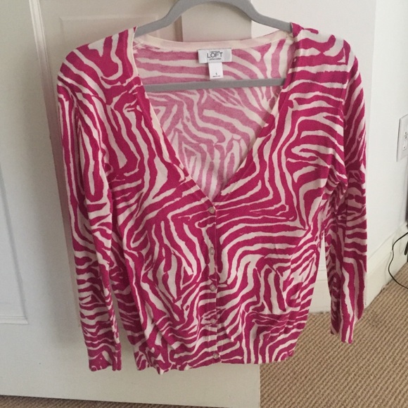 Pink zebra cardigan