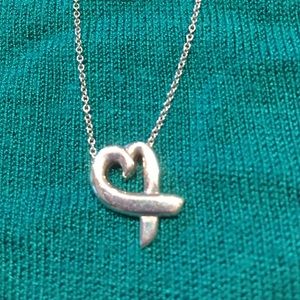 Tiffany Loving heart sterling silver necklace