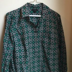 EUC jcrew silk button down