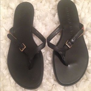 Burberry check print sandals