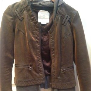 Anthropologie Distressed Leather Jacket