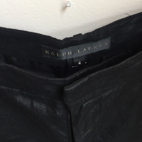 Nwot Ralph Lauren black linen pants size 4 - Picture 2 of 3