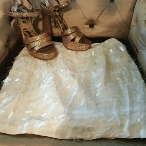 Zara off white skirt