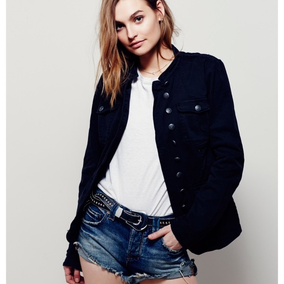 Free People Jackets & Blazers - Free People military black jacket