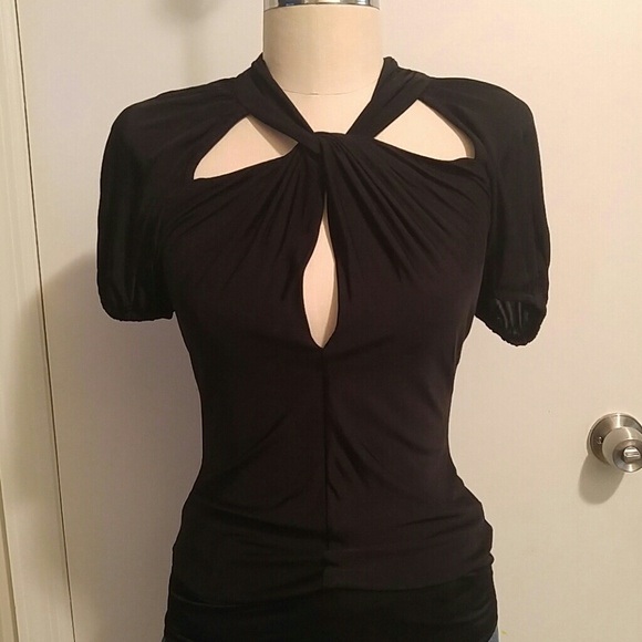 Fitted Sexy Bebe Top w/Open Cutouts