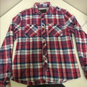 Red plaid long sleeve shirt