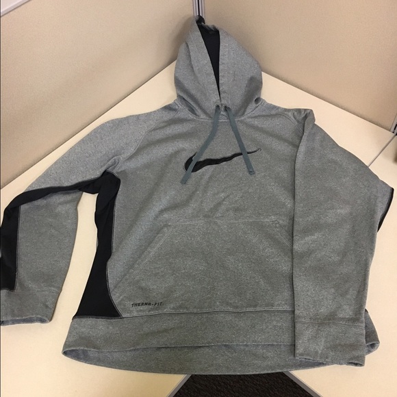 Gray and black Nike hoodie