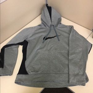 Gray and black Nike hoodie