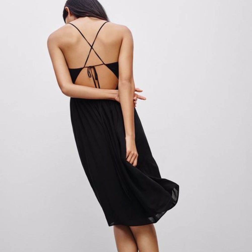 Beautiful Flowy Open Back Slip Dress