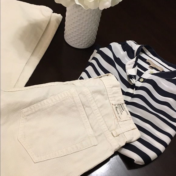 J.Crew Winter White Cords classic bootcut