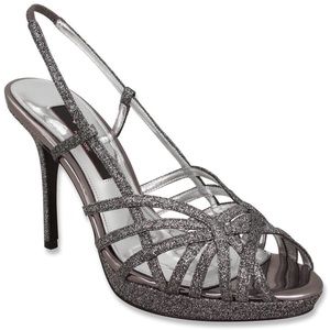 WORN ONCE 👌🏼 | Pewter Strappy Heels