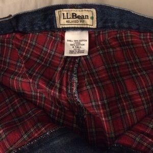 LL Bean Flannel Lined Jeans