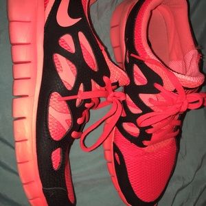 Neon Orange Nikes - Size 7.5