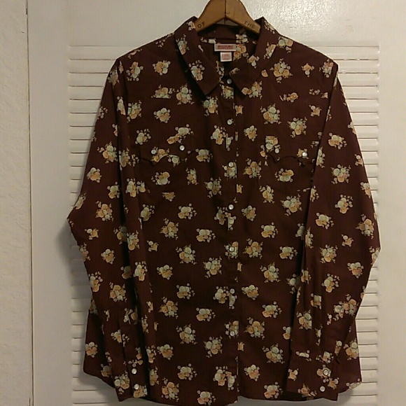 Western Style Long Sleeve Button-up Shirt