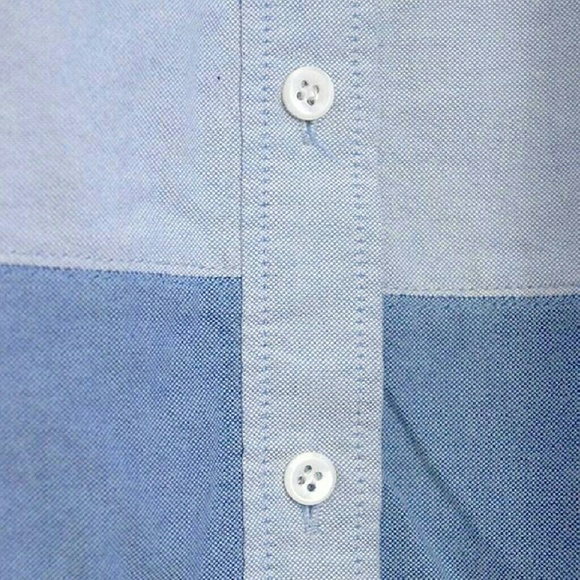 J.CREW Blue Colorblock Oxford - Picture 4 of 4