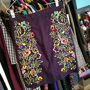 Moulinette Sears Colorful Embroidered Skirt