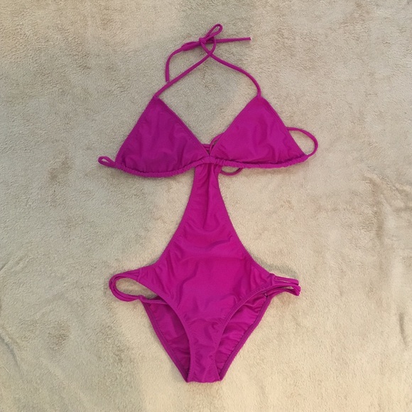Fuchsia one piece bathing suit