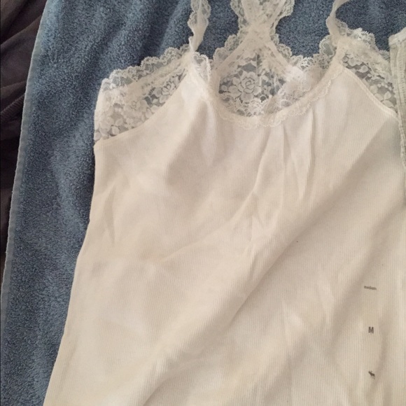 Abercrombie and Fitch white lace tank