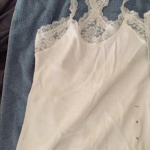 Abercrombie and Fitch white lace tank