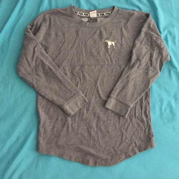 VS Pink Gray Crewneck