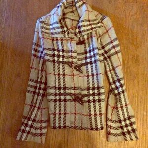 Wool Burberry Coat with Toggles