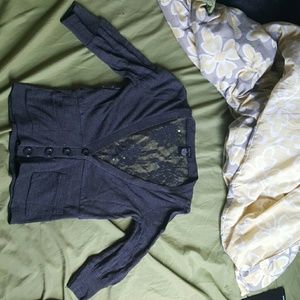 Sequin lace cardigan
