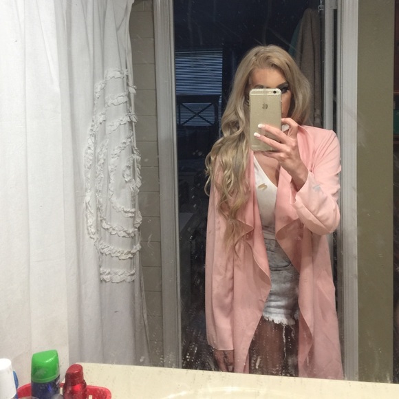 Blush water fall duster coat - Picture 3 of 3