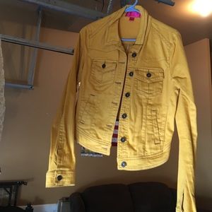 Mustard Yellow women's denim jacket