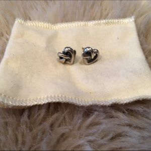 James Avery Heart Knot Earrings