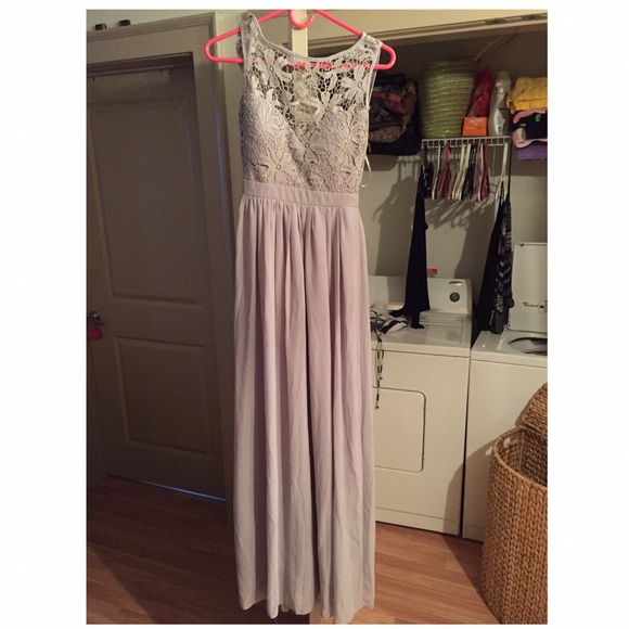 Lulus small gray maxi dress