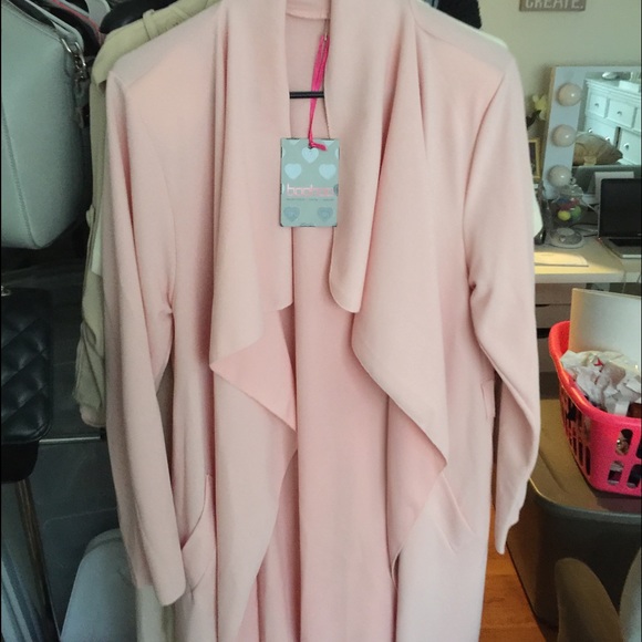 Blush waterfall duster from boohoo