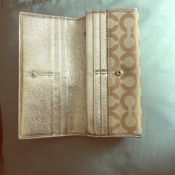 Gold Coach Wallet