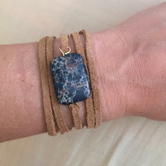 Wrap bracelets with Blue Lapiz stone