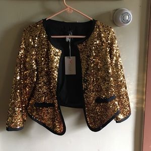 Brand New--Gold Sequin Jacket