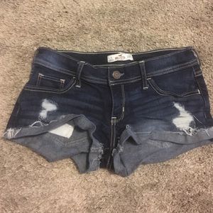 Dark wash jean shorts