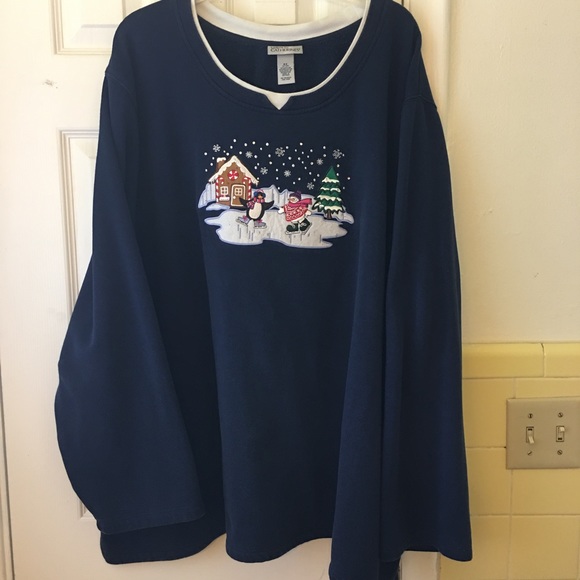 Navy holiday sweatshirt