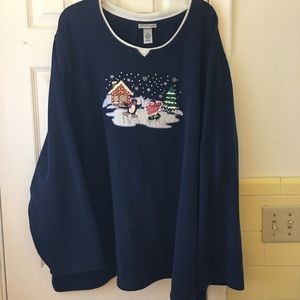 Navy holiday sweatshirt