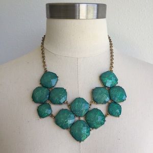 Shimmer Aquamarine Bib Necklace