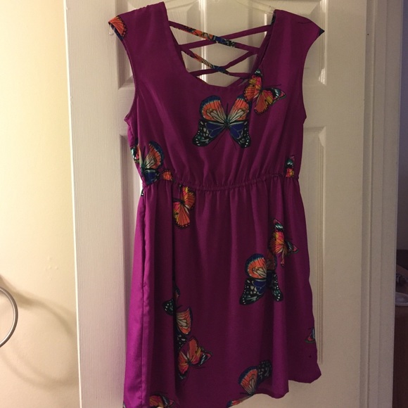 Purple butterfly dress