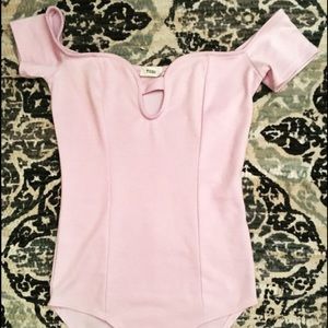 Lavender Key-hole Off the Shoulder Leotard