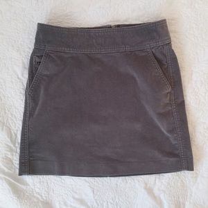 Banana Republic Gray Corduroy Mini Skirt