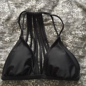 Black bikini top with cute back design